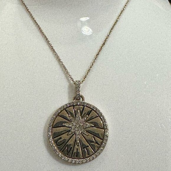 UNITY Rhinestone Medallion Pendant Necklace - Picture 4 of 8